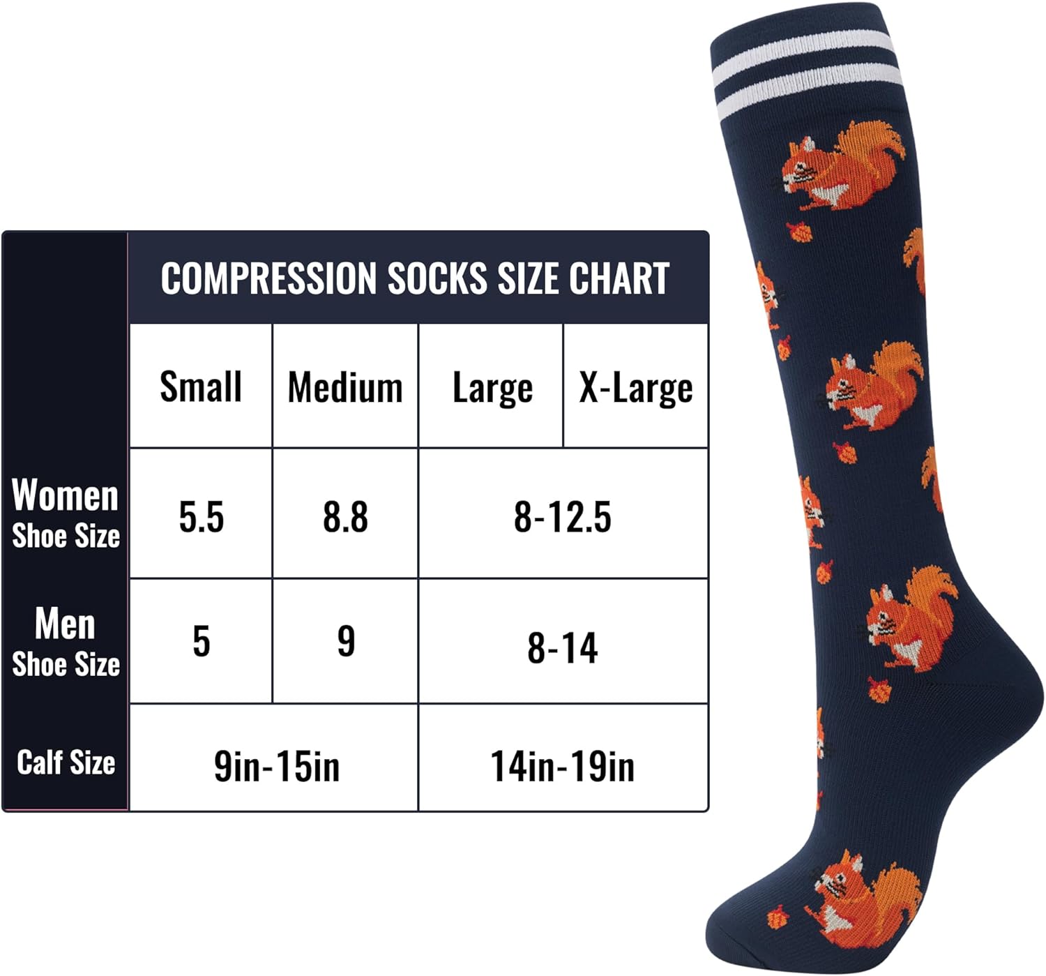 6-Pack Animal-Themed Compression Socks