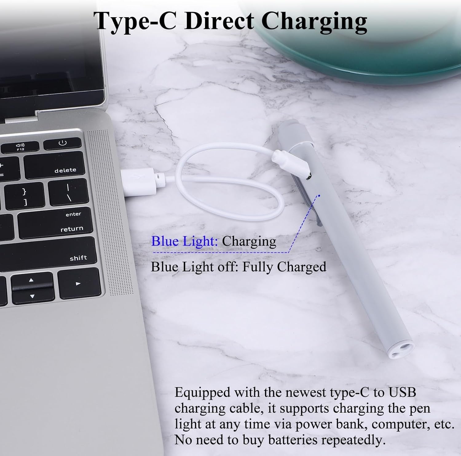 Rechargeable Pen Light with Pupil Gauge