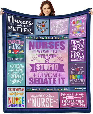 Super Soft Blanket - Nurse Print