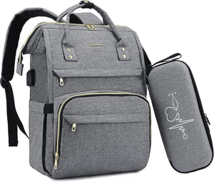 Nurse Laptop Backpack with Multiple Pockets