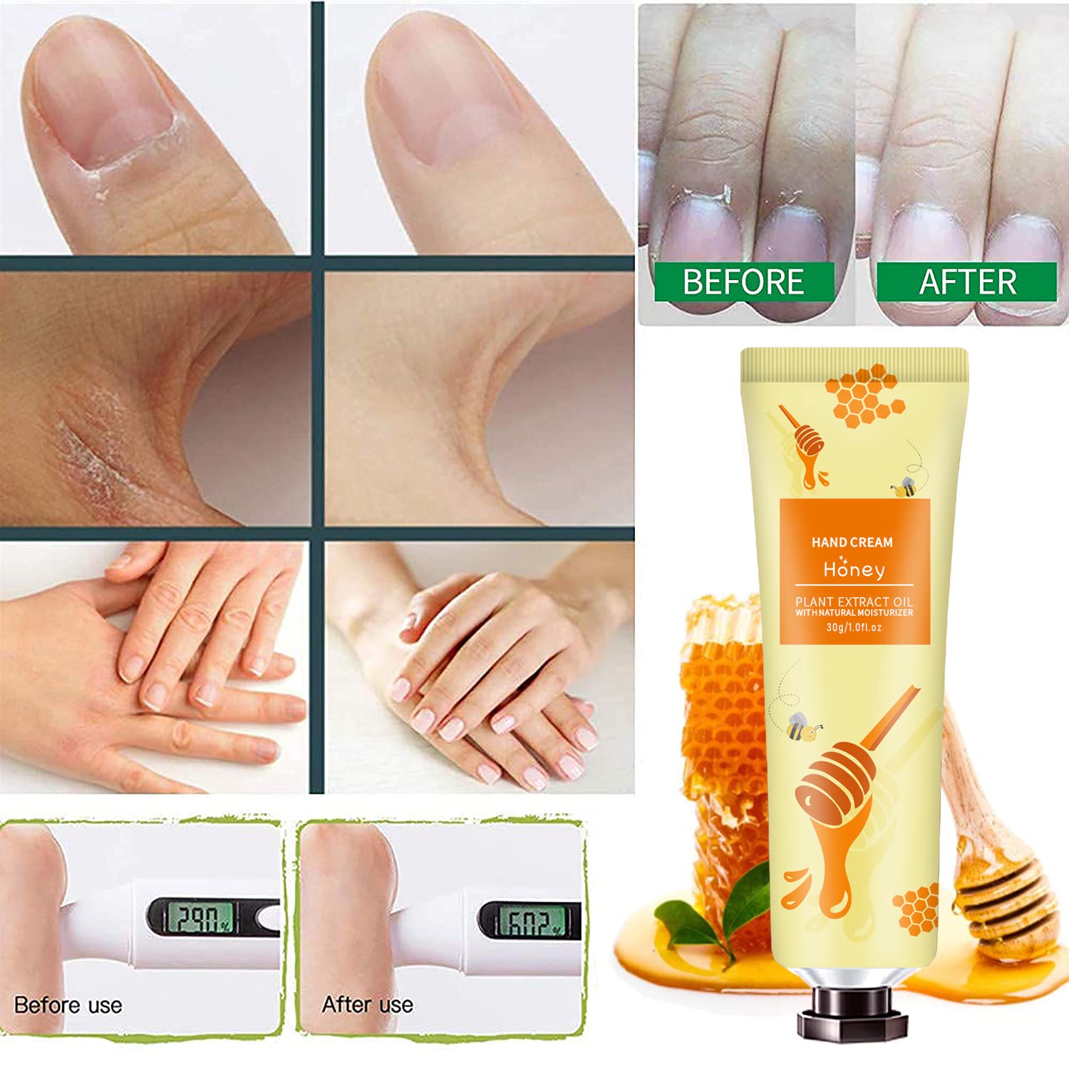 10-Pack Hand Cream for Dry Cracked Hands | Natural Plant Fragrance