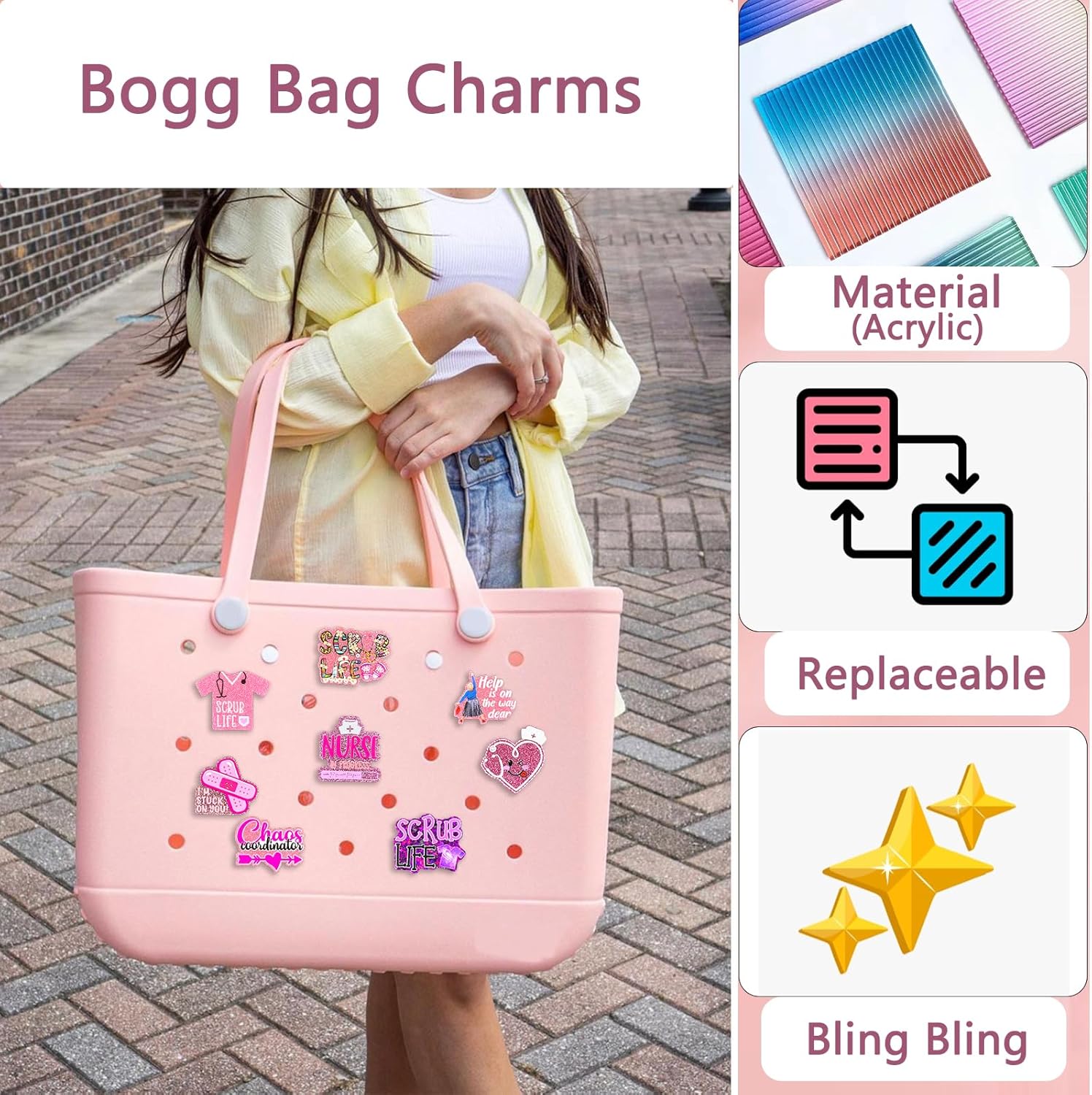 Bling Bag Charms for Bogg Bag