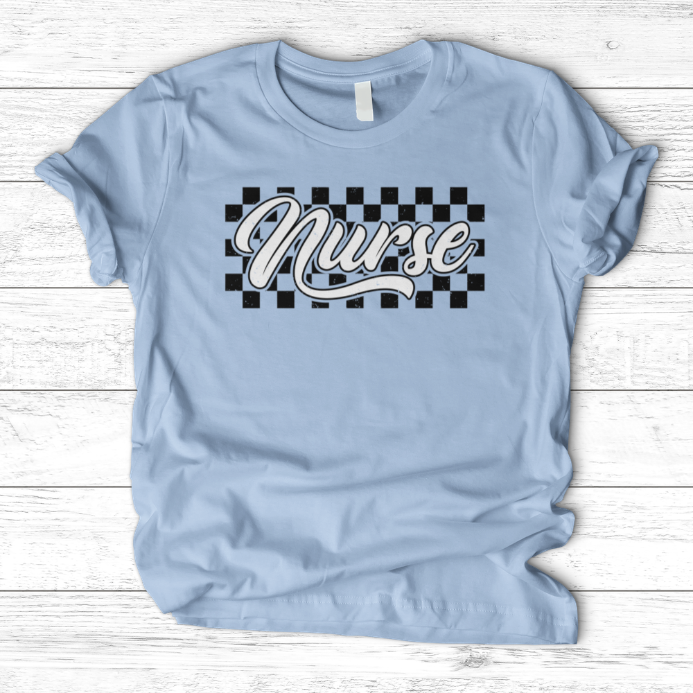 ''Checkered Nurse'' T-Shirt