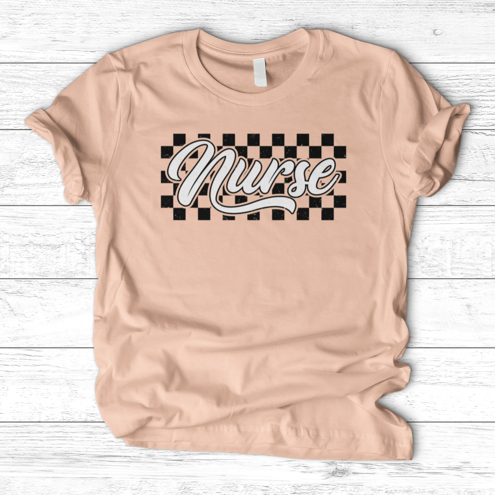 ''Checkered Nurse'' T-Shirt