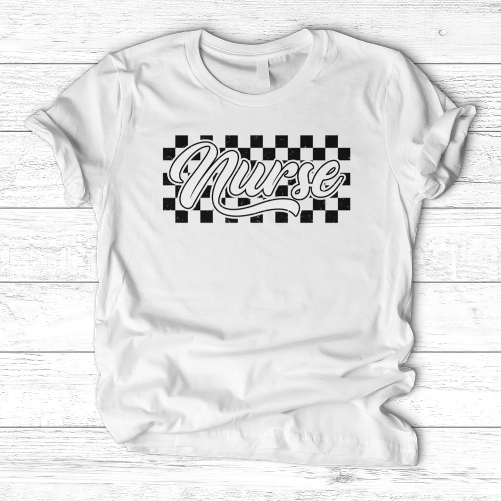 ''Checkered Nurse'' T-Shirt