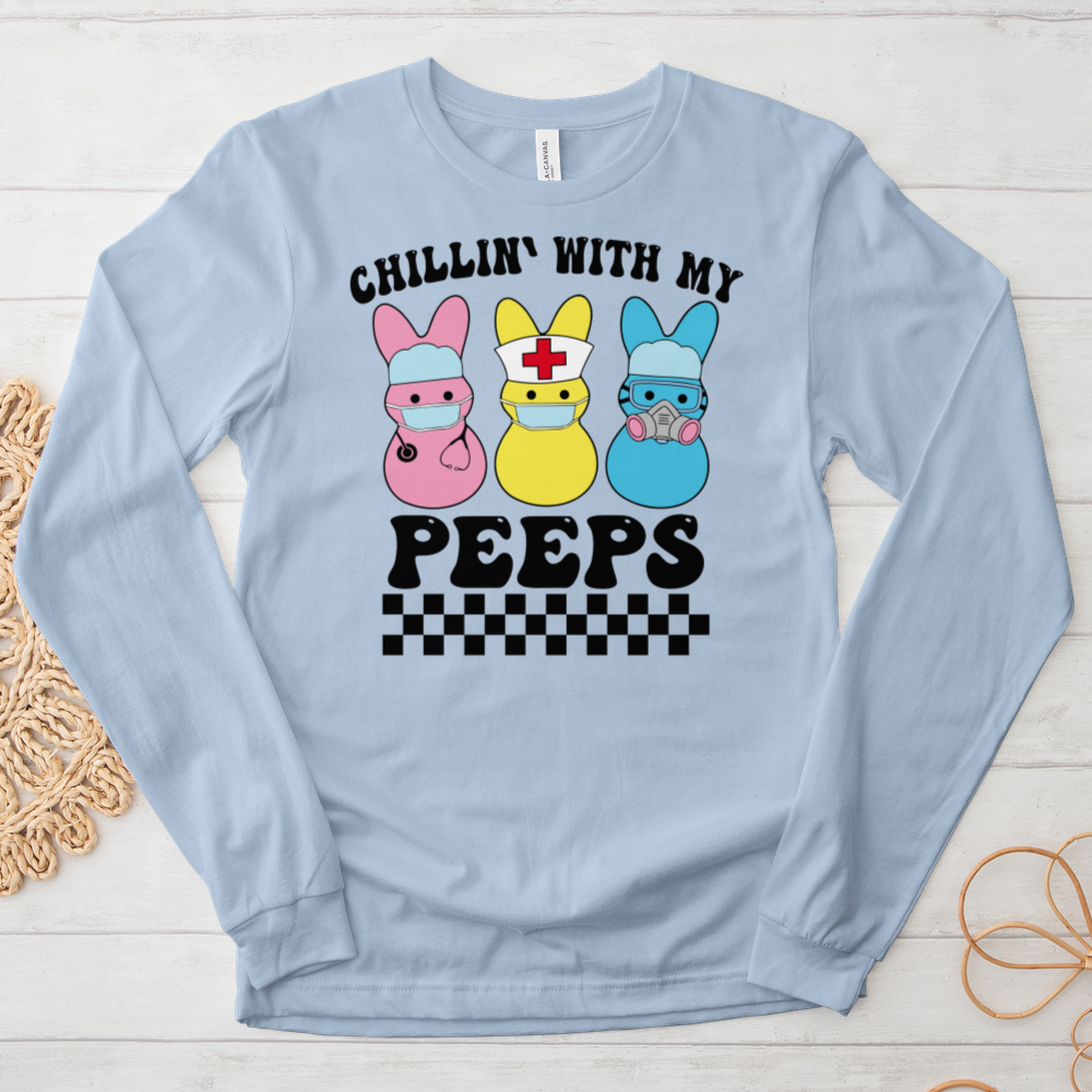 ''Chillin' Peeps'' Long Sleeve T-Shirt