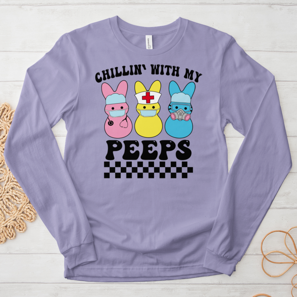 ''Chillin' Peeps'' Long Sleeve T-Shirt