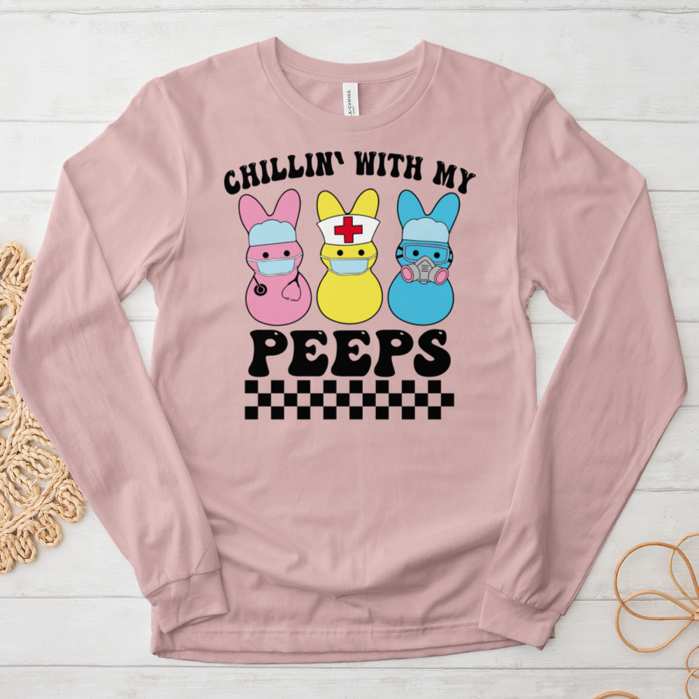 ''Chillin' Peeps'' Long Sleeve T-Shirt