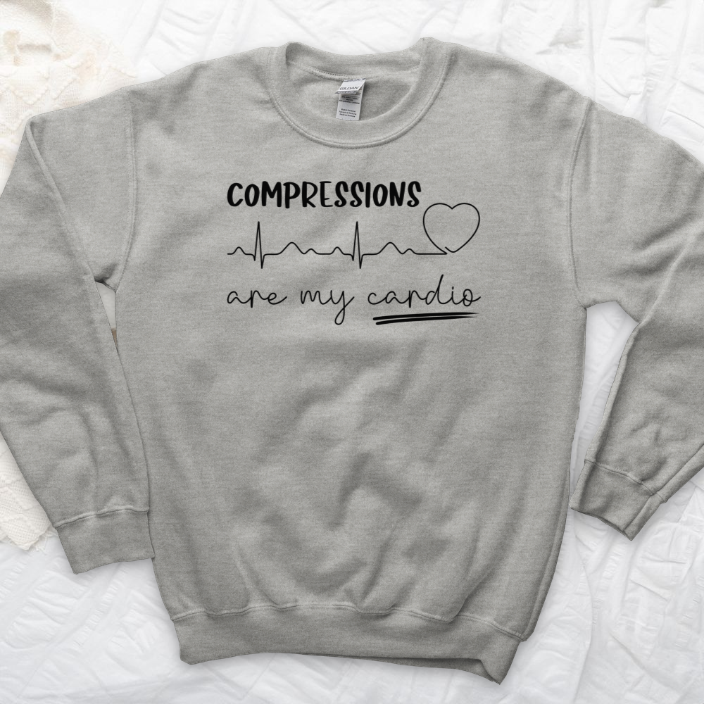 ''Compressions Are My Cardio'' Sweatshirt