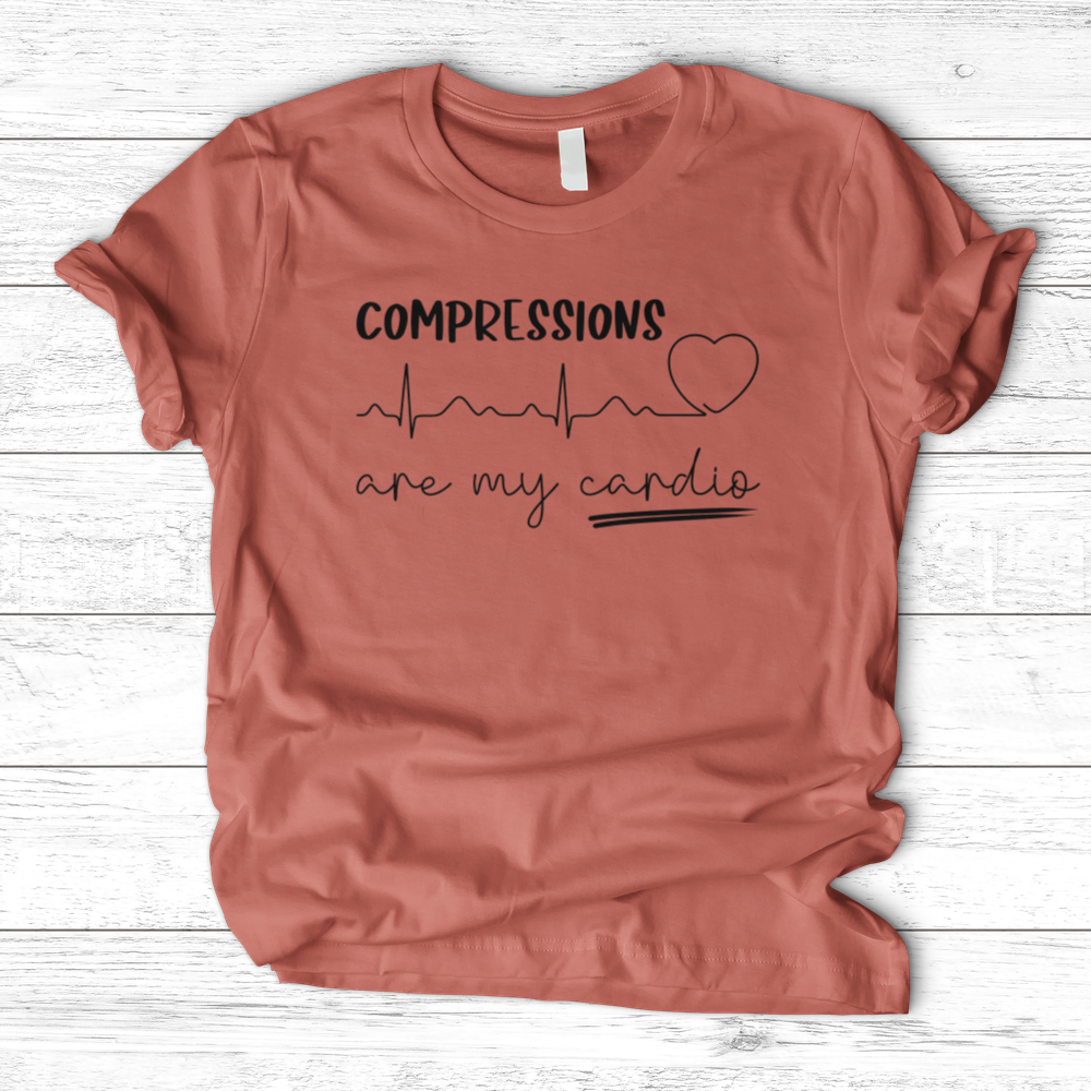 ''Compressions Are My Cardio'' T-Shirt