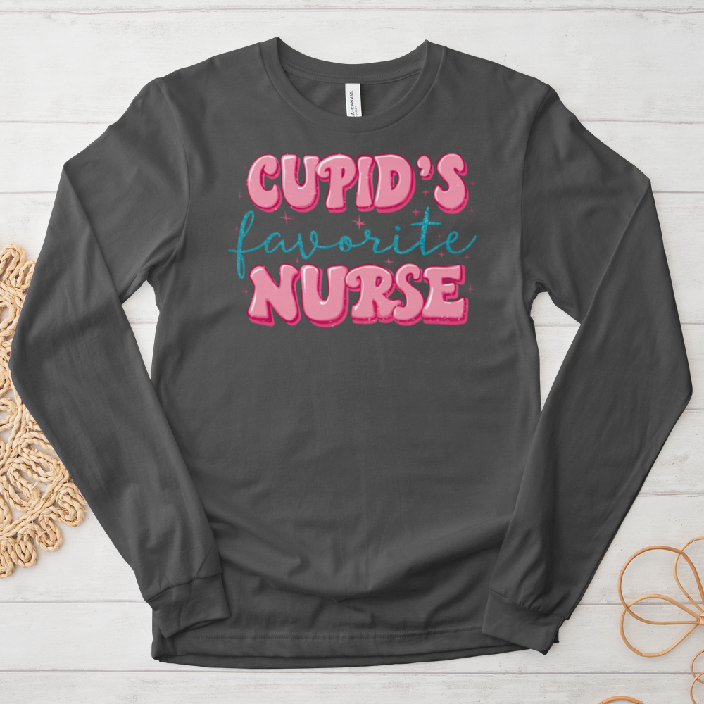 ''Cupid's Favorite Nurse'' Long Sleeve T-Shirt