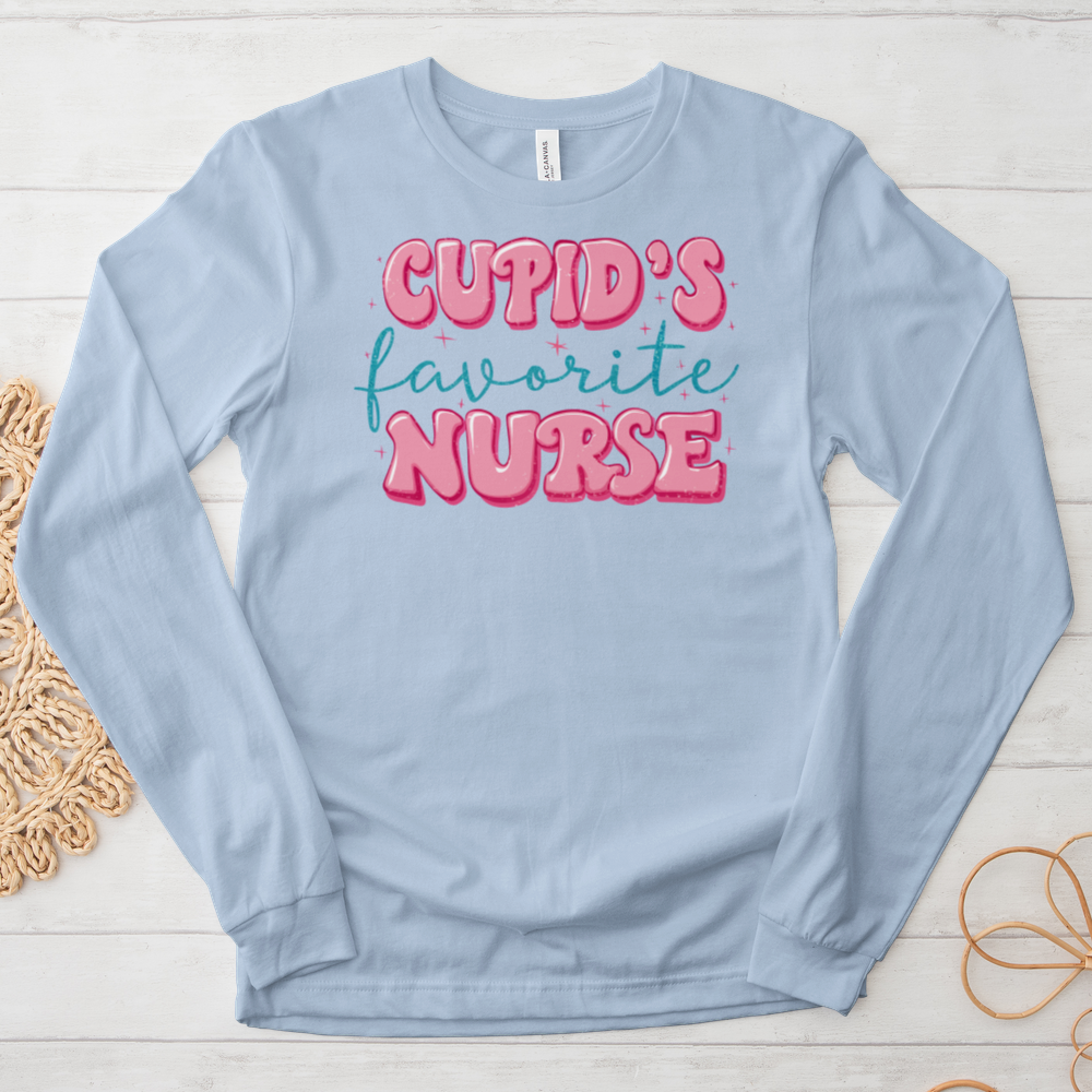 ''Cupid's Favorite Nurse'' Long Sleeve T-Shirt