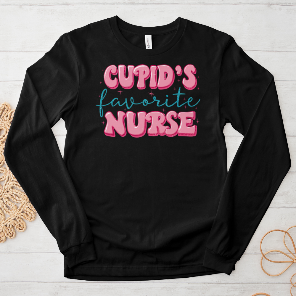 ''Cupid's Favorite Nurse'' Long Sleeve T-Shirt