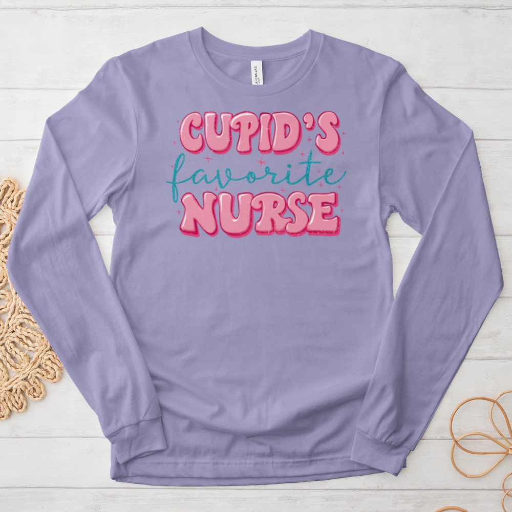 ''Cupid's Favorite Nurse'' Long Sleeve T-Shirt