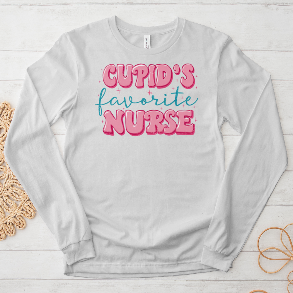 ''Cupid's Favorite Nurse'' Long Sleeve T-Shirt