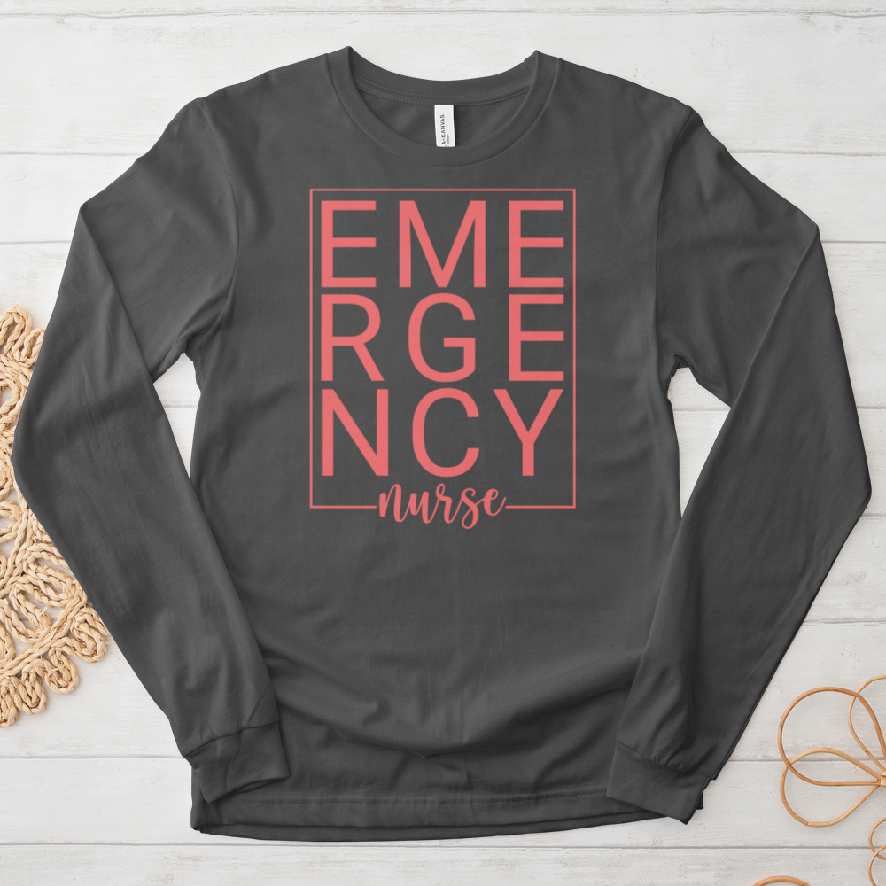 ''Emergency Nurse'' Long Sleeve T-Shirt