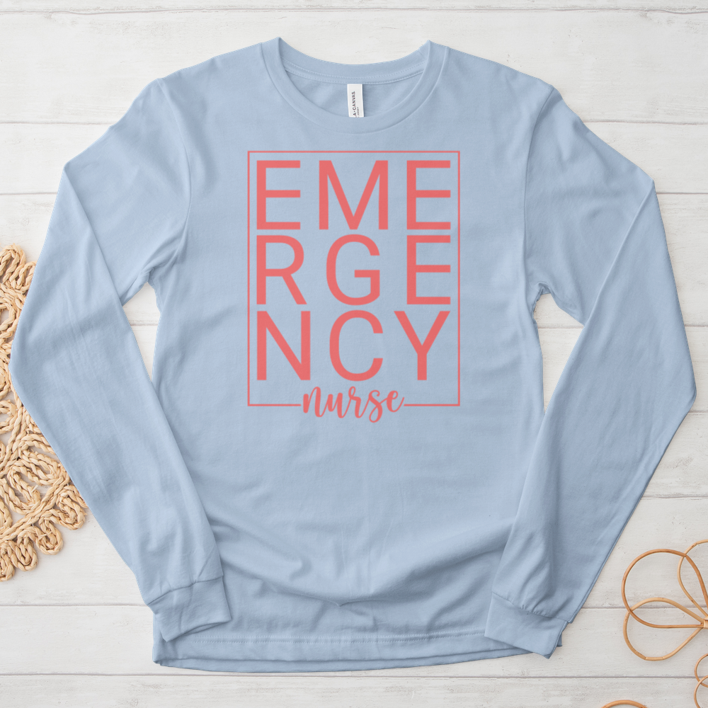 ''Emergency Nurse'' Long Sleeve T-Shirt