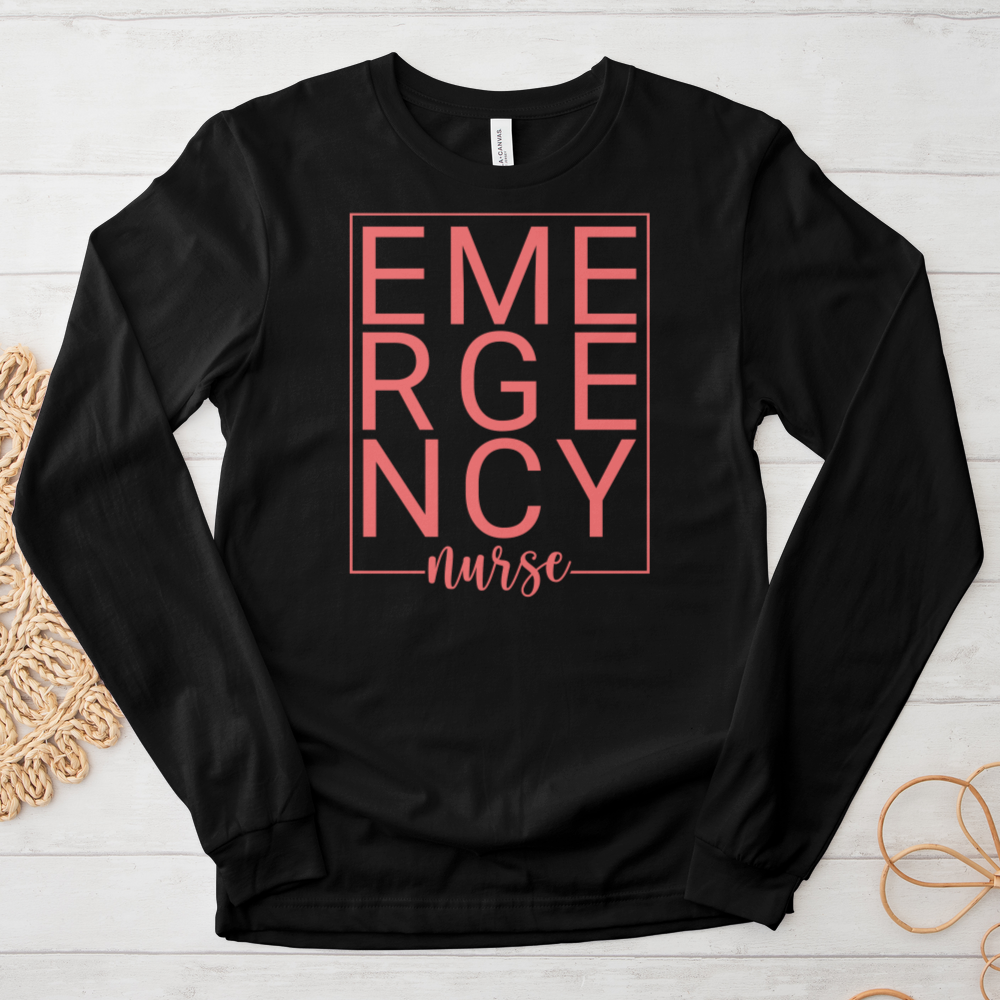 ''Emergency Nurse'' Long Sleeve T-Shirt