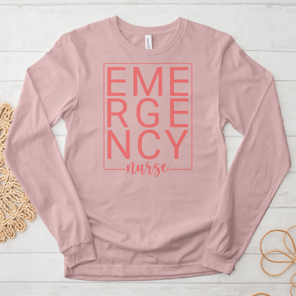 ''Emergency Nurse'' Long Sleeve T-Shirt