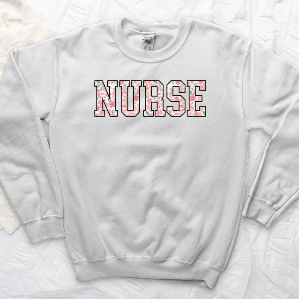 ''Floral Nurse'' Sweatshirt