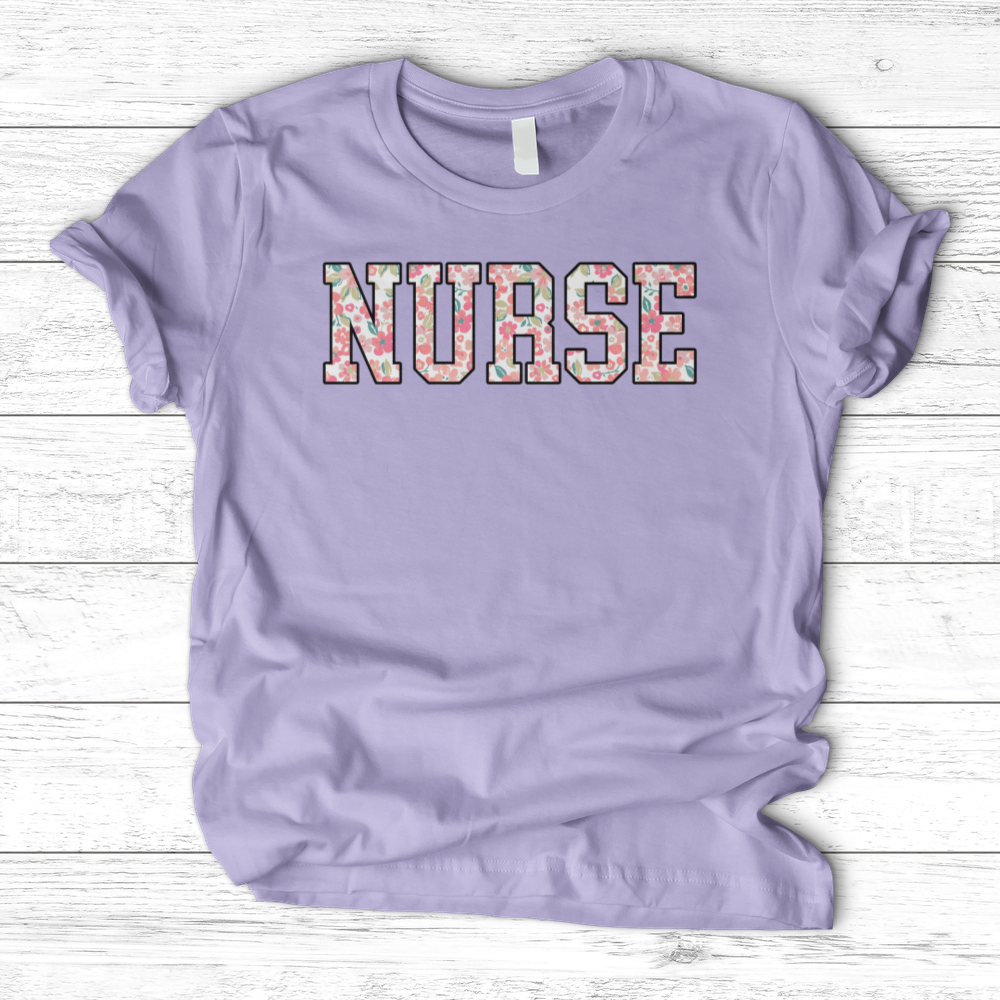 ''Floral Nurse'' T-Shirt