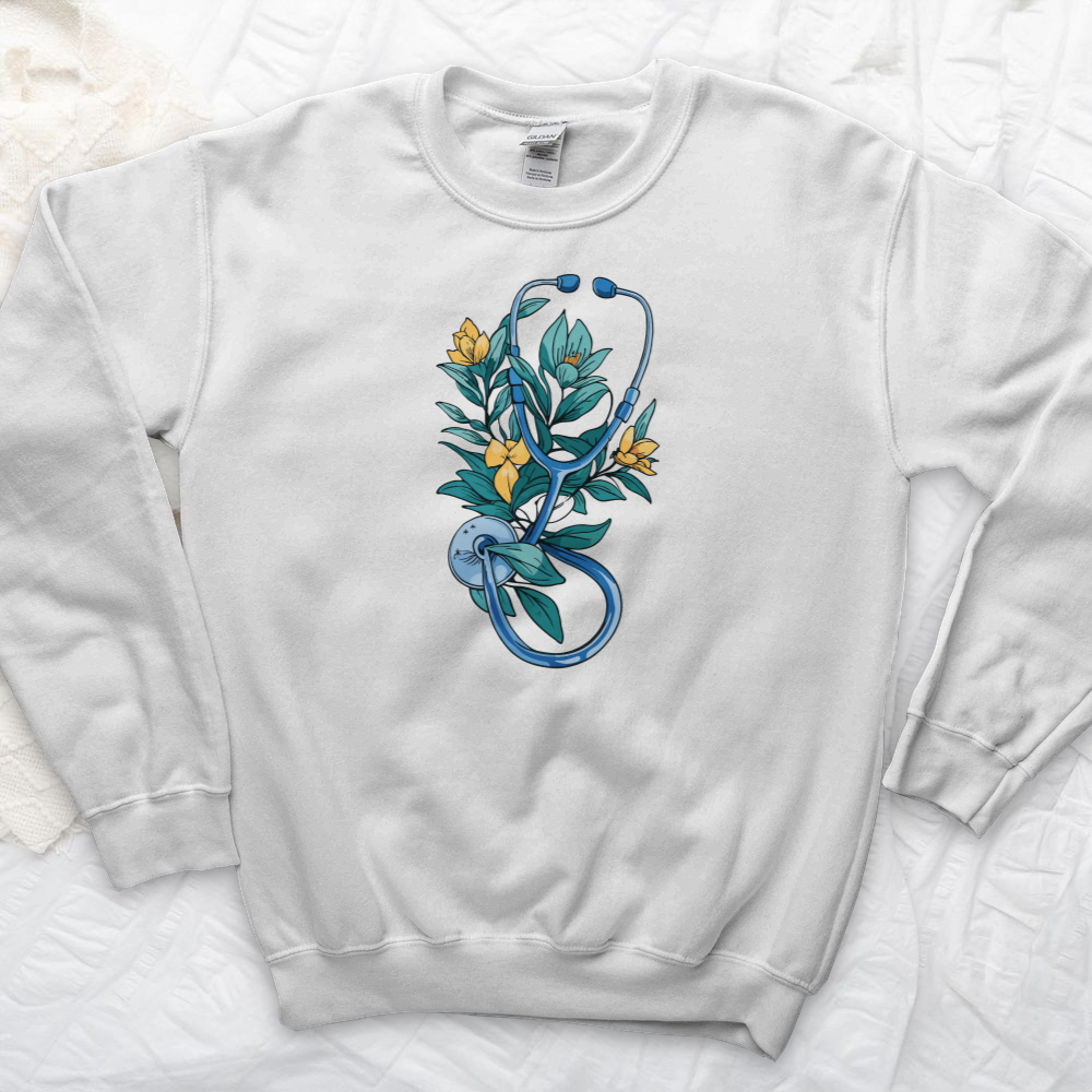 ''Flower Stethoscope'' Sweatshirt