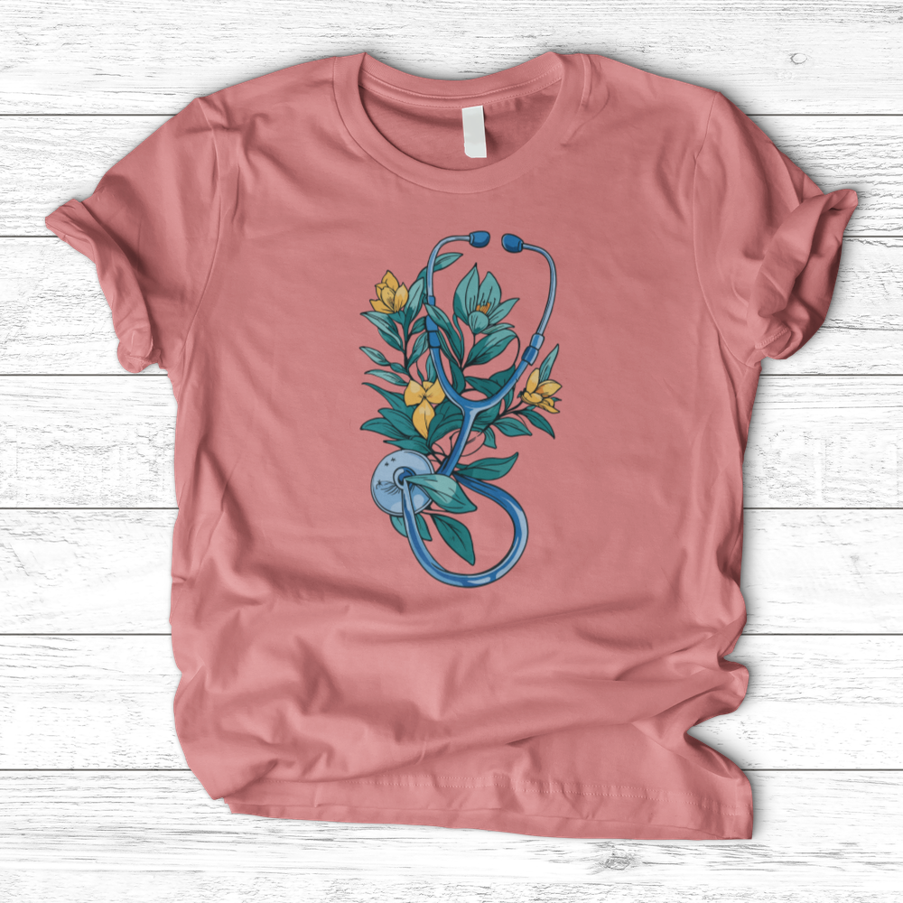 ''Flower Stethoscope'' T-Shirt