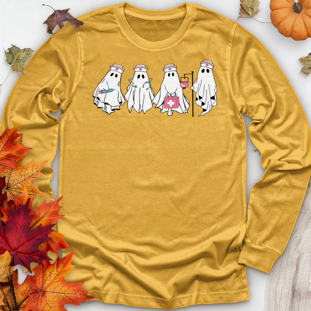 ''Ghost Nurse Halloween'' Long Sleeve T-Shirt