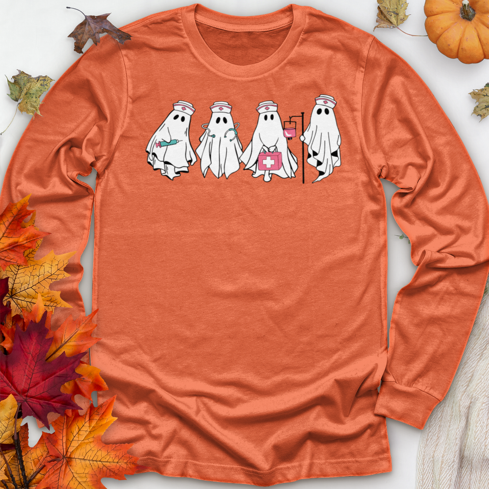 ''Ghost Nurse Halloween'' Long Sleeve T-Shirt