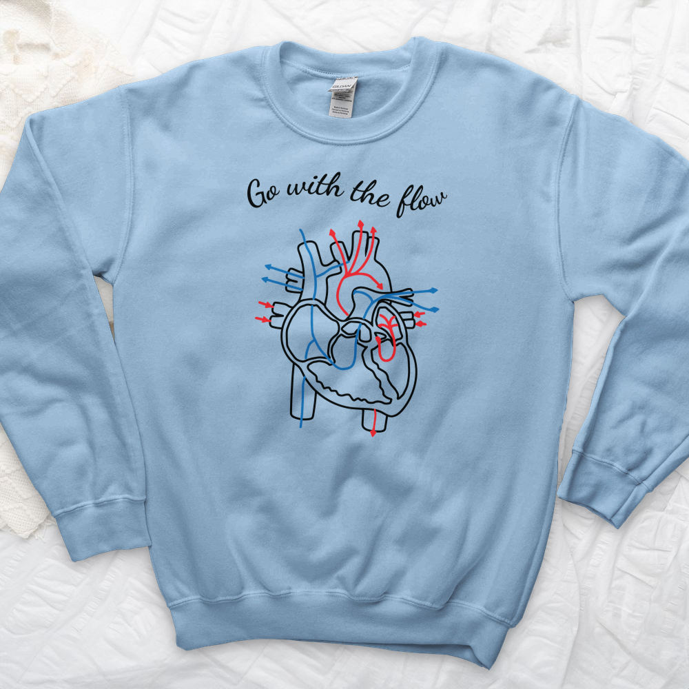 ''Go With the Flow Heart'' Sweatshirt