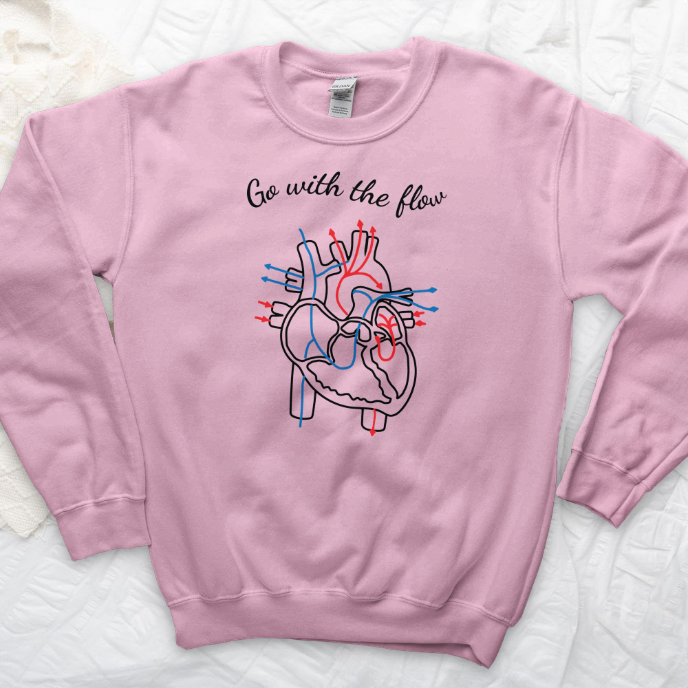 ''Go With the Flow Heart'' Sweatshirt