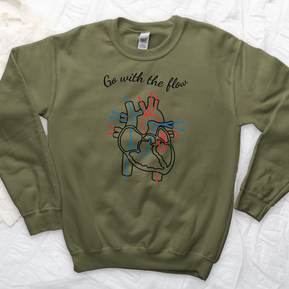 ''Go With the Flow Heart'' Sweatshirt