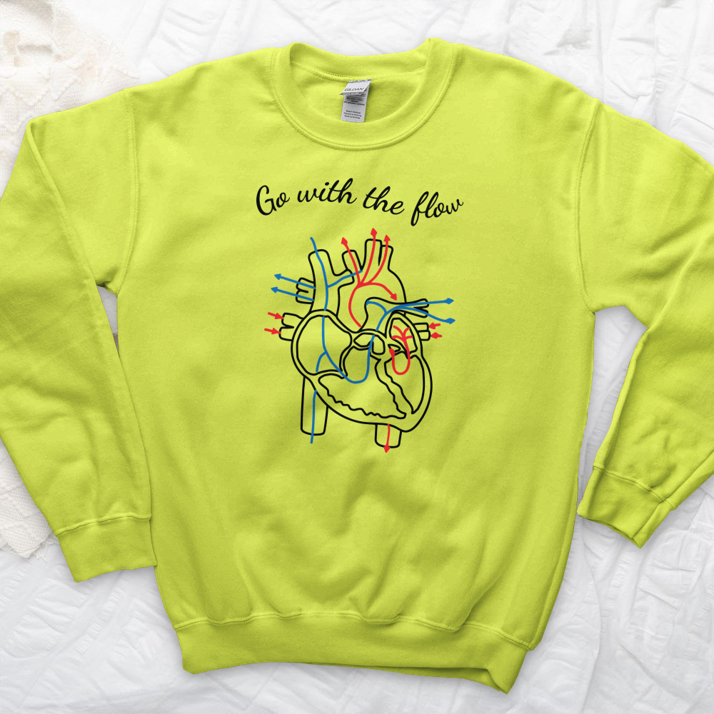 ''Go With the Flow Heart'' Sweatshirt