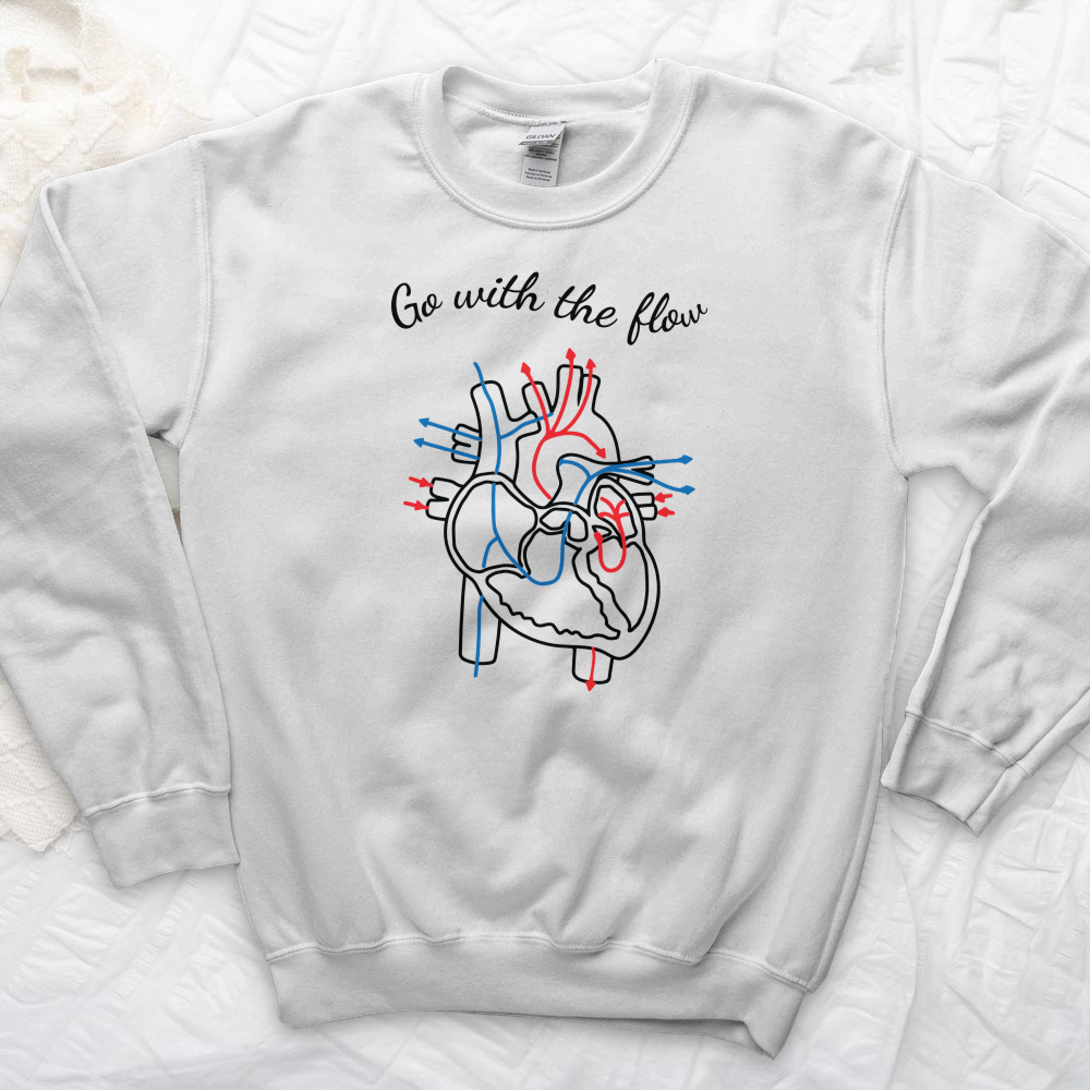 ''Go With the Flow Heart'' Sweatshirt