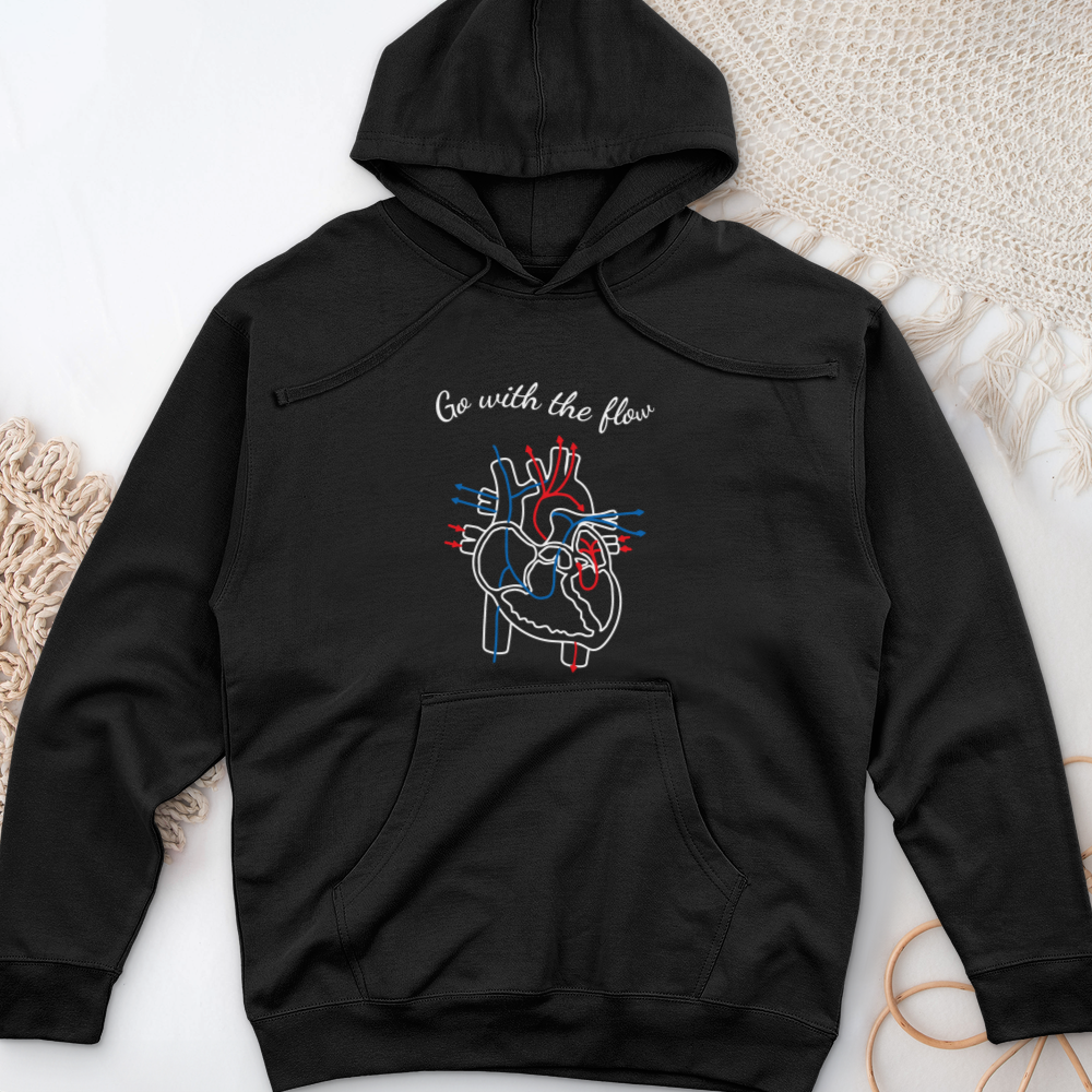 ''Go With the Flow Heart'' Hoodie