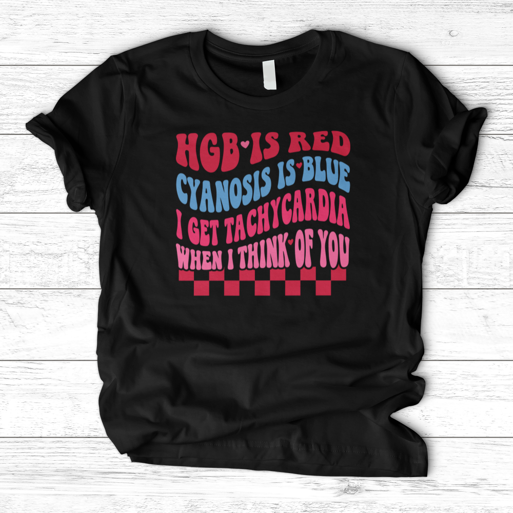 ''HGB is Red Cyanosis is Blue'' T-Shirt