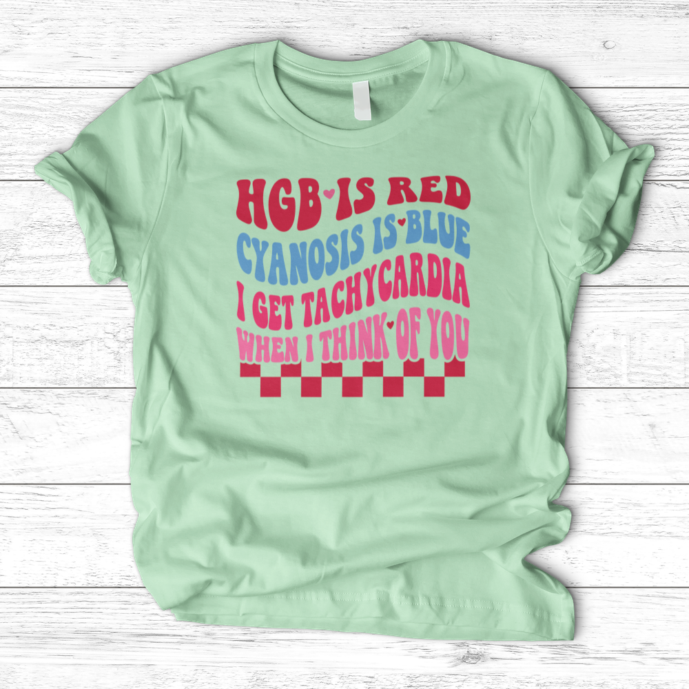 ''HGB is Red Cyanosis is Blue'' T-Shirt