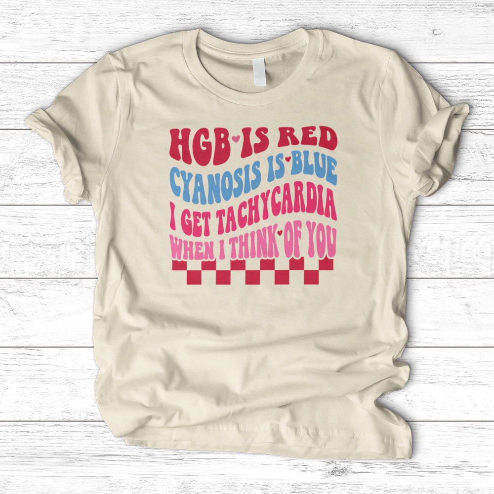 ''HGB is Red Cyanosis is Blue'' T-Shirt