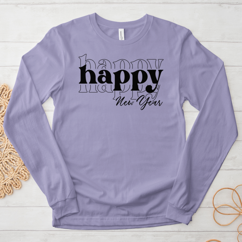 ''Happy New Year'' Long-Sleeve T-Shirt