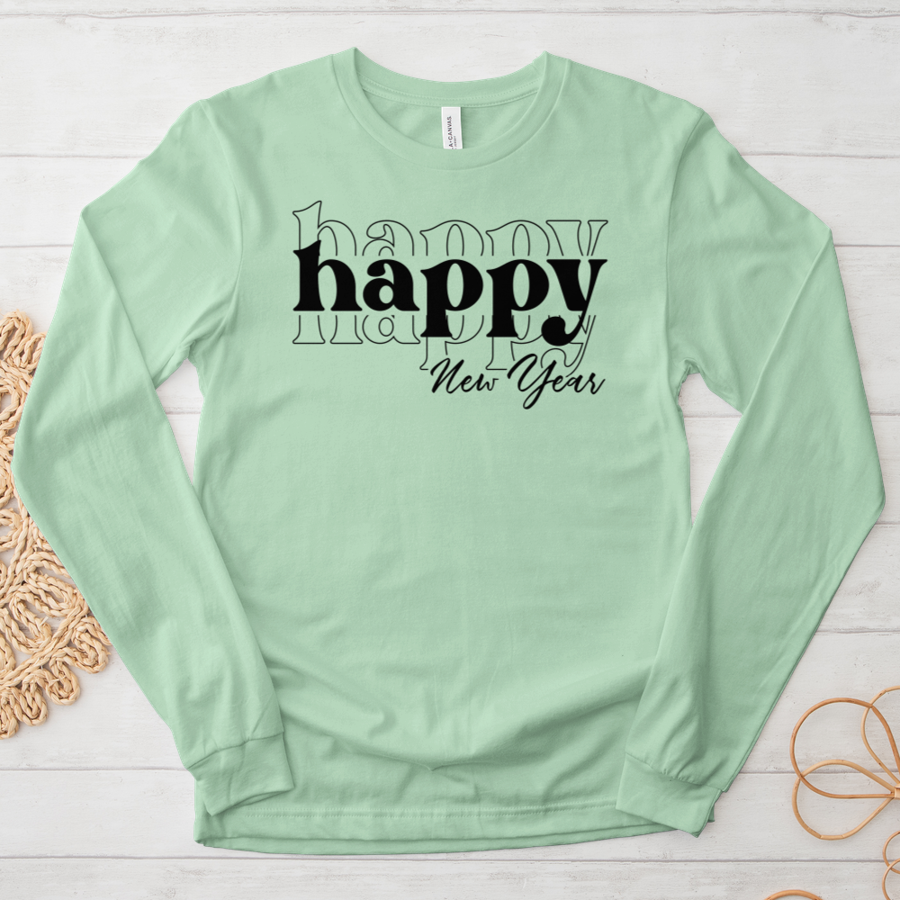 ''Happy New Year'' Long-Sleeve T-Shirt