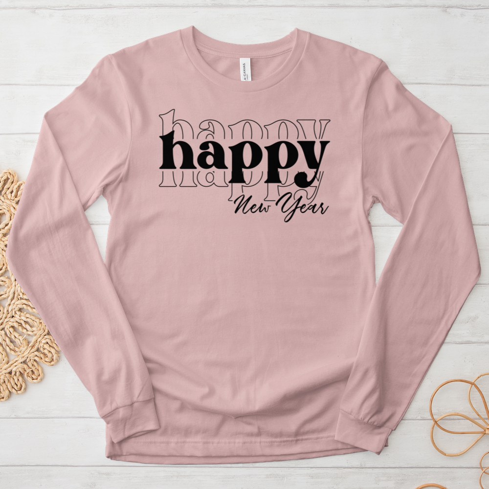 ''Happy New Year'' Long-Sleeve T-Shirt