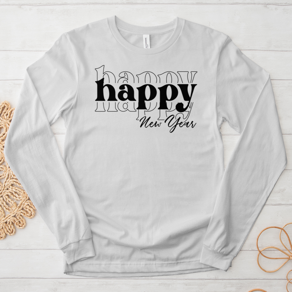 ''Happy New Year'' Long-Sleeve T-Shirt