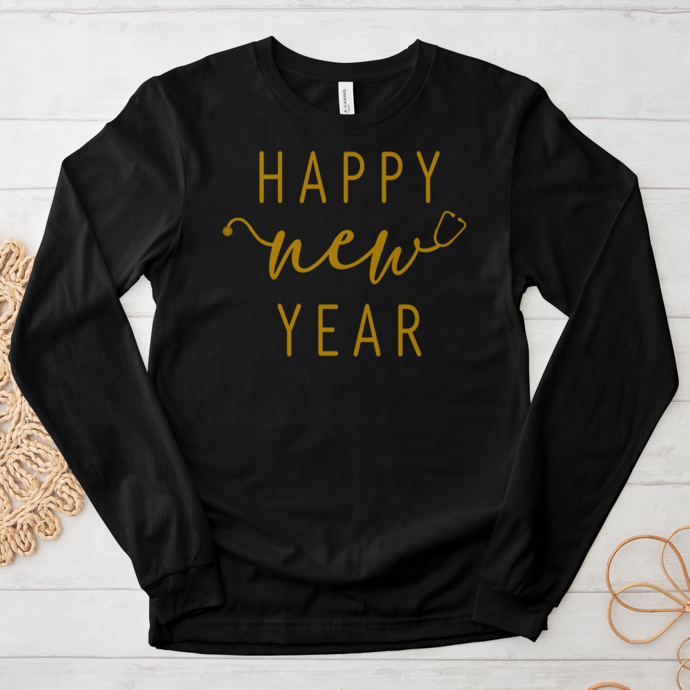 ''Happy New Year Stetho'' Long Sleeve T-Shirt