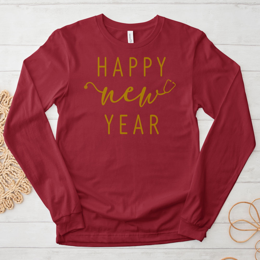 ''Happy New Year Stetho'' Long Sleeve T-Shirt