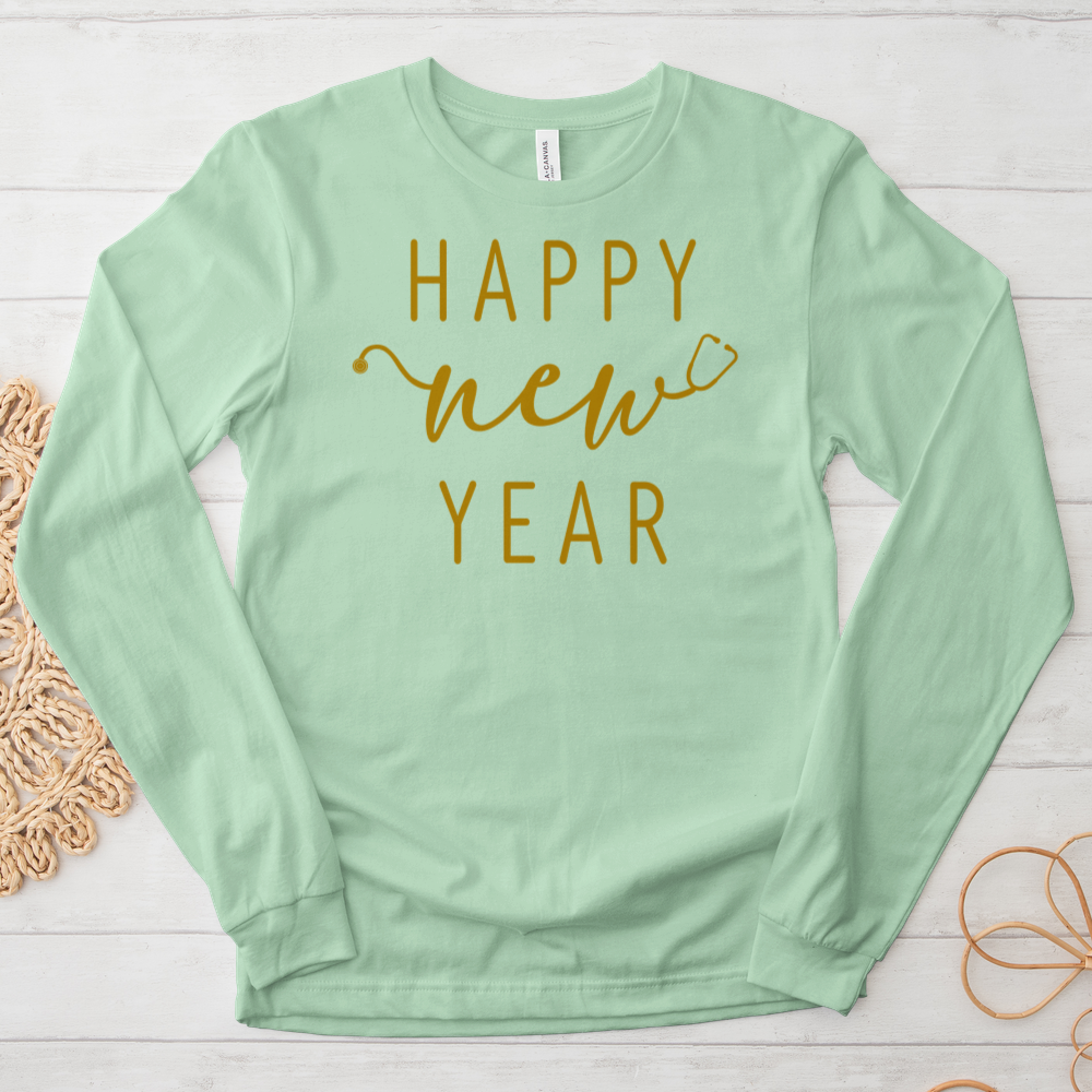 ''Happy New Year Stetho'' Long Sleeve T-Shirt