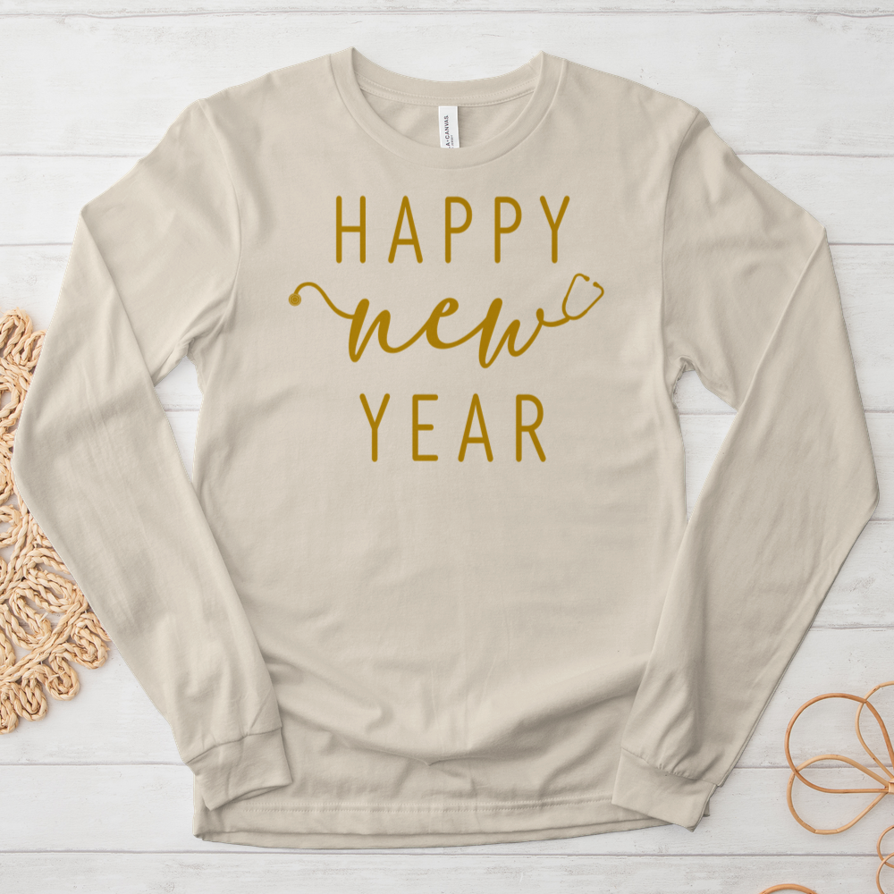 ''Happy New Year Stetho'' Long Sleeve T-Shirt