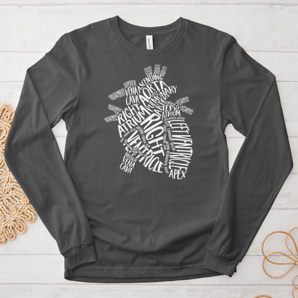 ''Heart Anatomy'' Long Sleeve T-Shirt