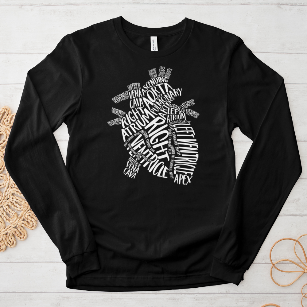 ''Heart Anatomy'' Long Sleeve T-Shirt