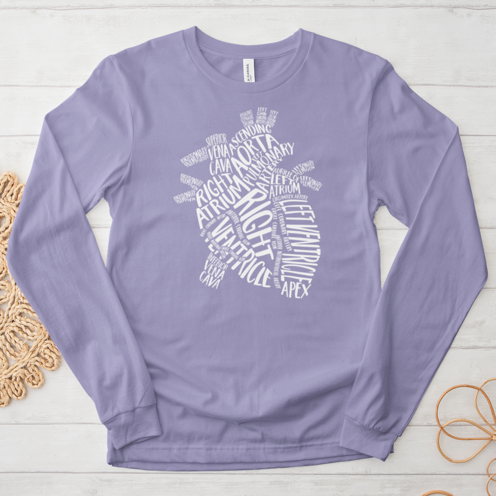 ''Heart Anatomy'' Long Sleeve T-Shirt