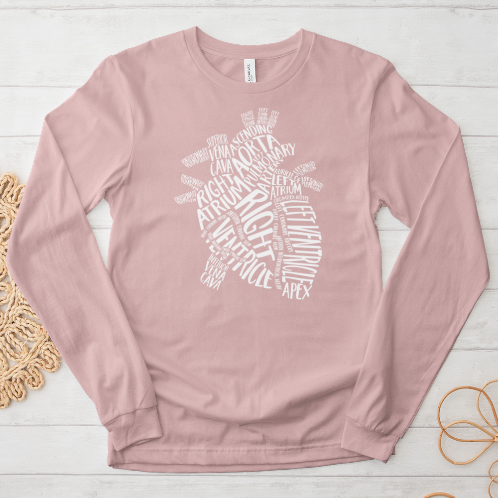 ''Heart Anatomy'' Long Sleeve T-Shirt